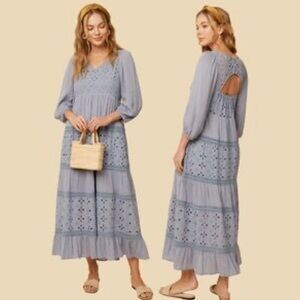 Elegant Blue Women's Dress